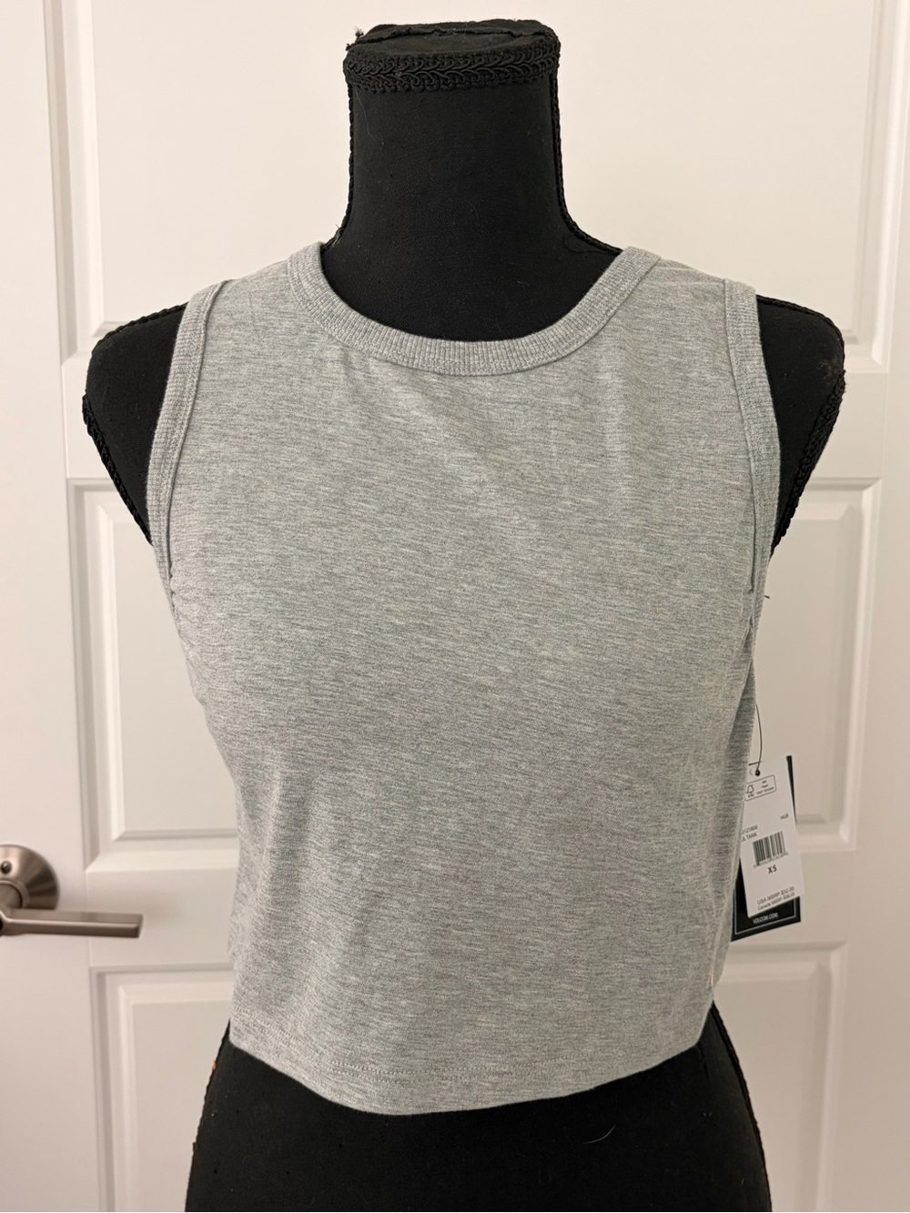 Volcom Heather Gray Crop Tank Top